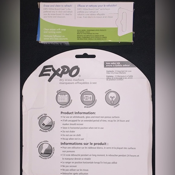 Expo ( 12 ) dry eraser markers / expo whiteboard care eraser ( 1 ) - Picture 3 of 5